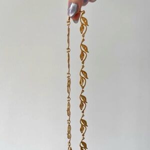 ANNE DICK Gold Leaf Necklace